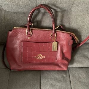 Coach burgandy handbag